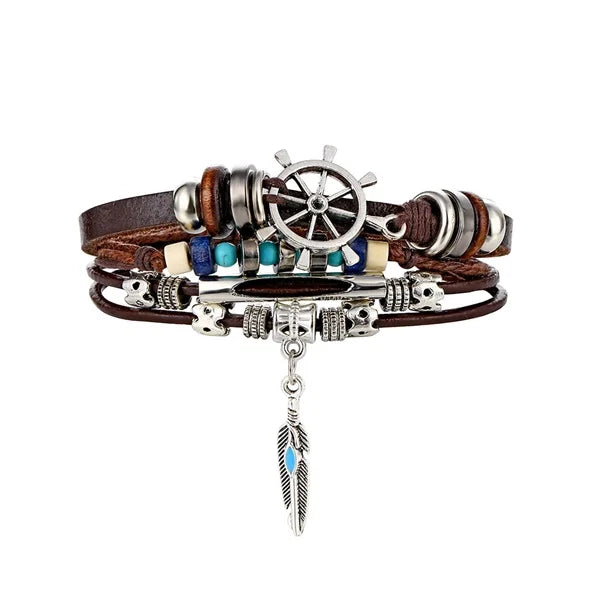 IFMIA Vintage Multi-layer Leather Bracelet Ladies Men's Bracelet Jewelry Bracelets Bangles New Style Party Gift Bohemian Gifts