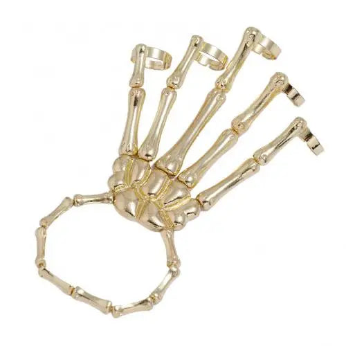Halloween Bracelet For Women Gothic Punk Hand Skull Skeleton Elasticity Adjustable Bracelet Bangles Femme Party Accessories