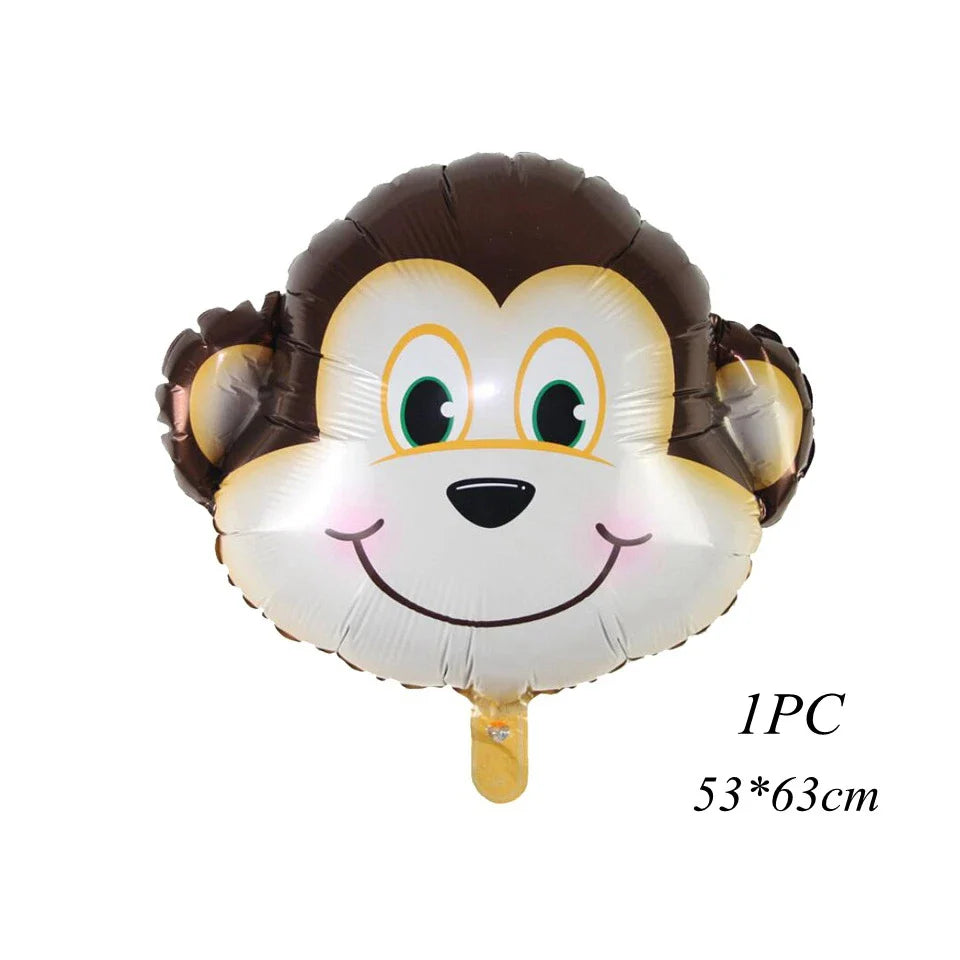 1PC 16inch Animal Digital Foil Balloons Party Decoration Happy Birthday Number Ball Decoration Ballon Gift Party Supplies