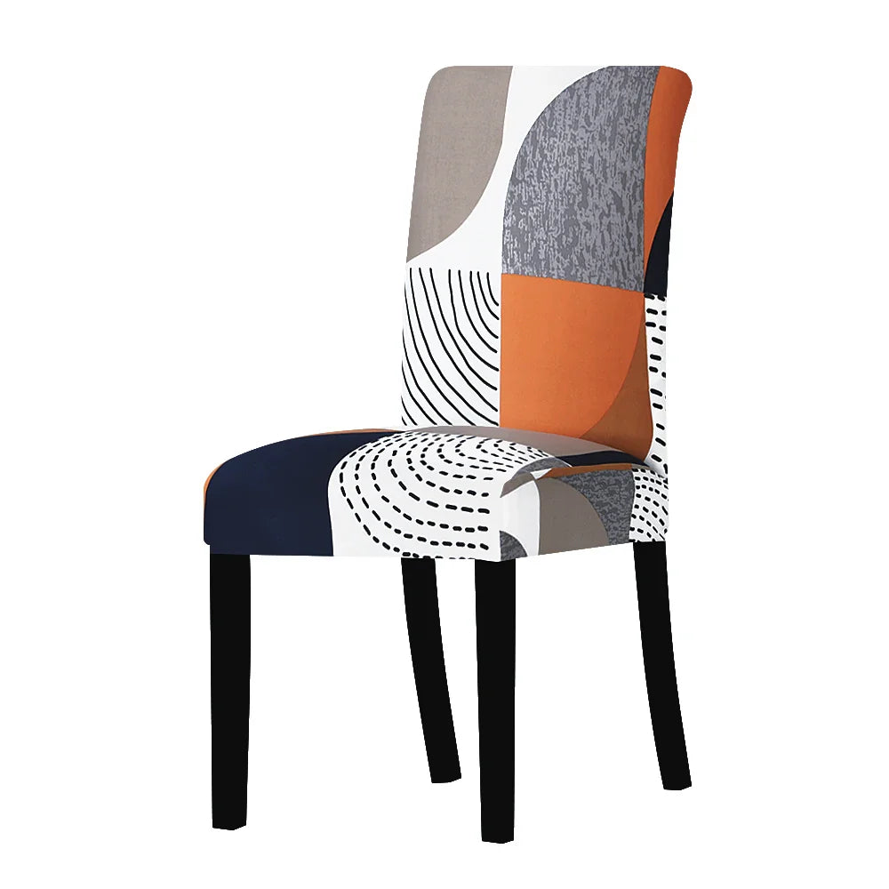 Printed Stretch Chair Cover Big Elastic Seat Chair Covers Office Chair Slipcovers Restaurant Banquet Hotel Home Decoration