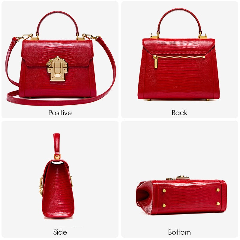 LA FESTIN 2021 New Women Serpentine Messenger Luxuury Leather Handbag Fashion Classic Crossbody One-shoulder Top Handle Tote Bag