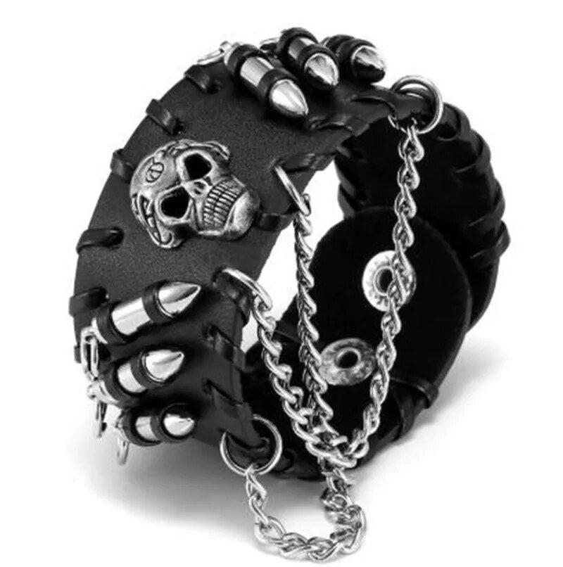 Vintage Skull Beaded Skull Bracelets Gothic Jewelry Accessories Gifts