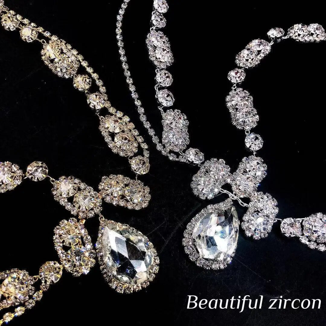 Crystal forehead with Wedding Bridal Hair chain headdress women's shiny Rhine Stone Bridal Wedding Hair Jewelry