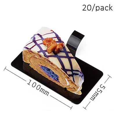 20 Pieces x Home Party Disposable Plastic Tableware Supplies, 70*44mm/60ml Petal Dessert Cake Bowl