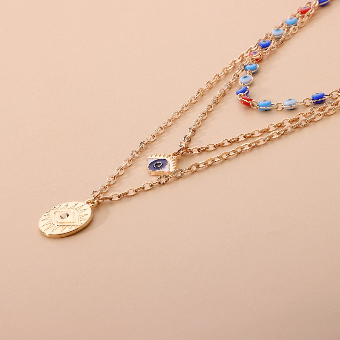 Vintage Evil Eyes Necklace For Women Bohemian Multilayer Devil Choker Pendant Necklaces Charm Collar Beads Party Jewelry Gift