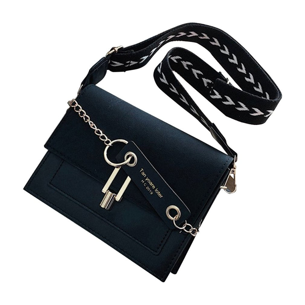 2021 New Handbags for Women Fashion Ins Ultra Fire Retro Wide Shoulder Strap Female Messenger Bags Simple Ladies Crossbody Bags
