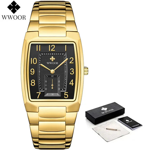 WWOOR Women Watches Gold Casual Ladies Quartz Watch Top Brand Luxury Waterproof Stainless Steel Women's Watches Relogio Feminino