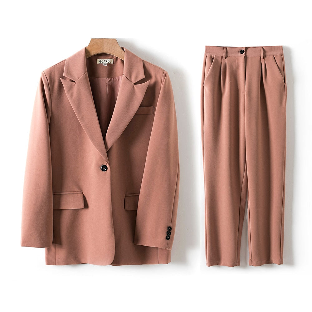 EtherealBe Blue Tailored office wear pantsuit for women