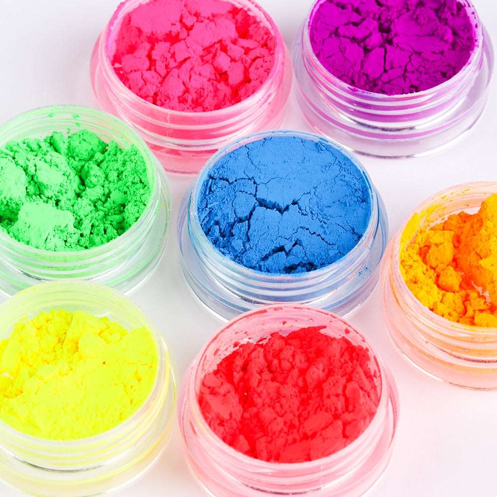 1PC NEON Eyeshadow Loose Powder Pigment Cosmetic Matte Mineral Spangle Nail Powder Shimmer Shining Eye Shadow Makeup Tool