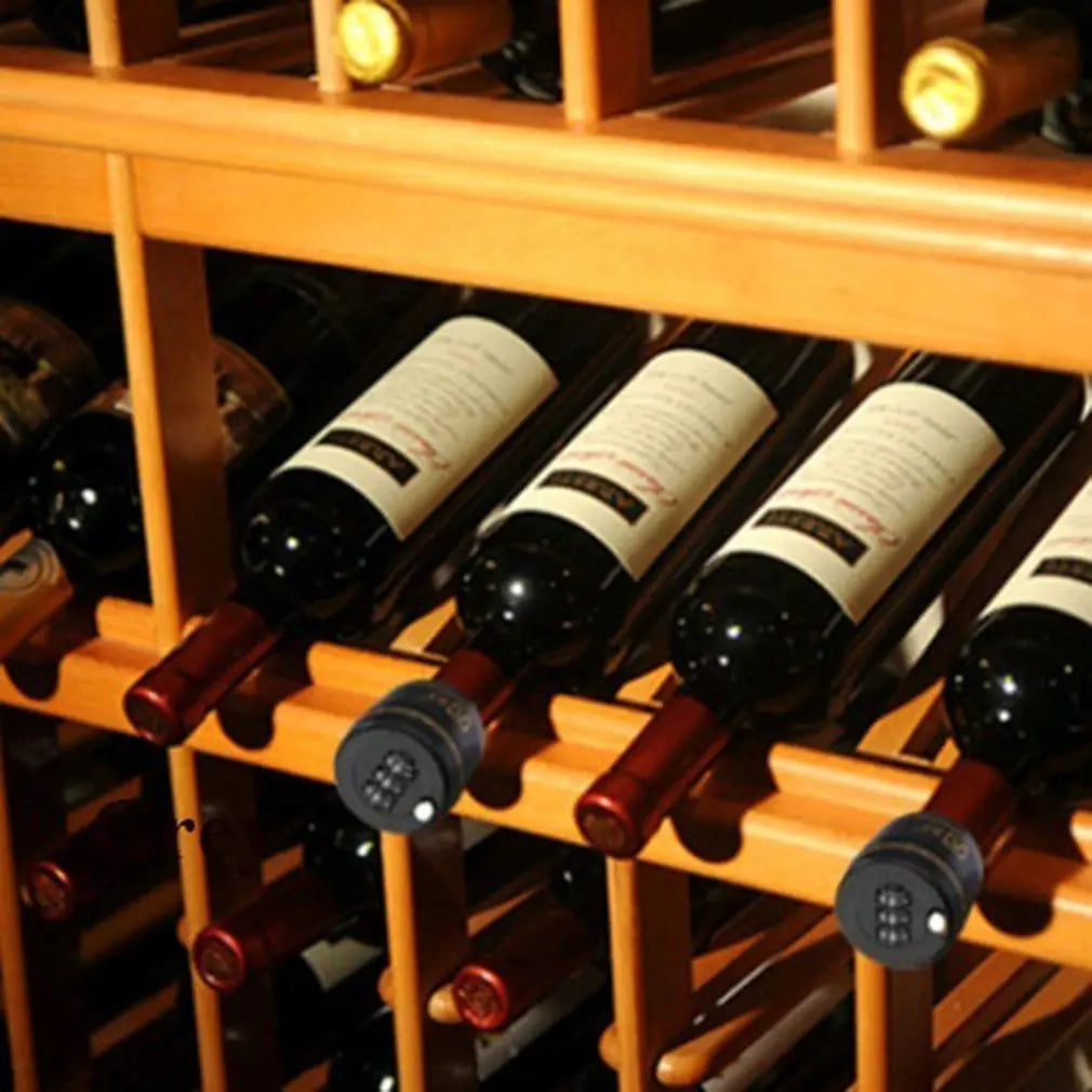 Plastic Bottle Password Lock Combination Lock Wine Stopper Vacuum Plug Device Preservation For Furniture Hardware Wine Accessor