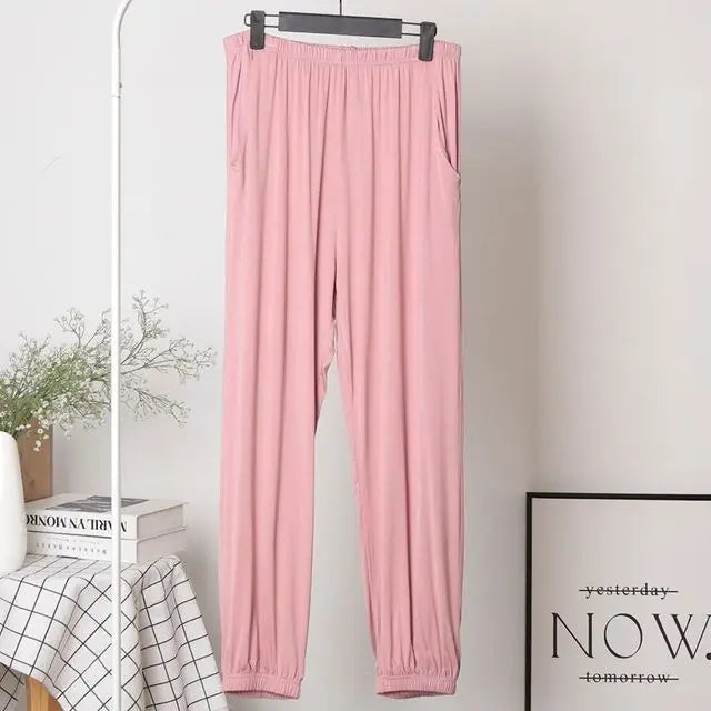 Plus Size 7XL 150KG Autumn Thermal pants High Elastic Waist Pants Ladies Loose Comfortable Sports Pants Big Sleepwear Pants