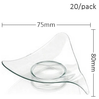 20 Pieces x Home Party Disposable Plastic Tableware Supplies, 70*44mm/60ml Petal Dessert Cake Bowl