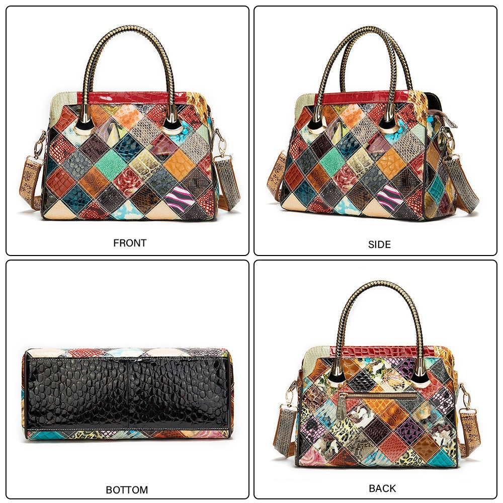 WESTAL womens genuine leather handbags women's leather luxury handbags women bags designer top-handle bags messenger bag female