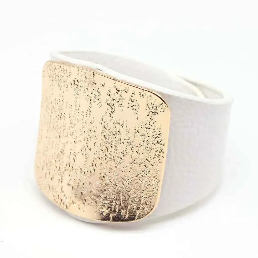 Leather Wide Wrist Bracelet