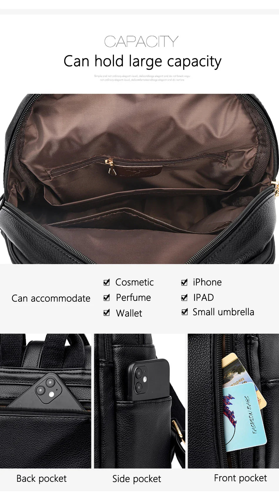 Women Large Capacity Backpack Purses High Quality Leather Female Vintage Bag School Bags Travel Bagpack Ladies Bookbag Rucksack