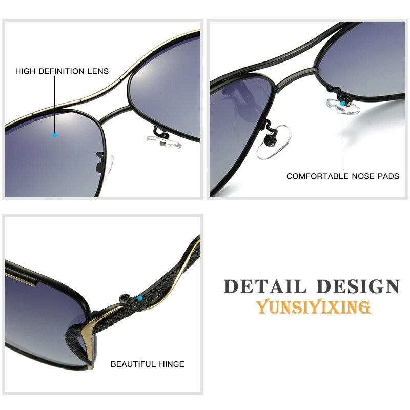 YSYX Polarized Women's Sunglasses Big Frame Fashion Sun Glasses For Women New Vintage Butterfly Female Eyewear Sunglasses  E-914
