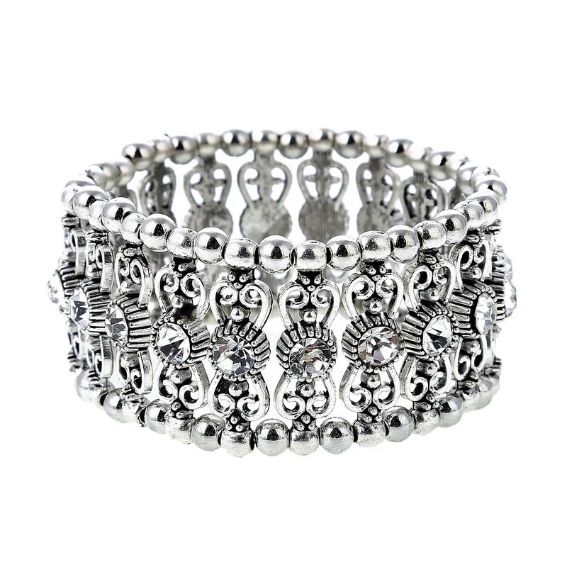 LOVBEAFAS Fashion Ethnic Bohemian Elastic Bracelets & Bangles For Women Crystal Vintage Beach Stretch Boho Bracelets