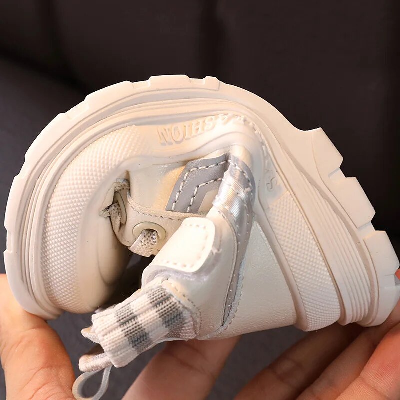 Spring Autumn Winter Children Sneakers Martin Boots Kids Shoes Boys Girls Snow Boots Casual Shoes Girls Boys Plush Fashion Boots