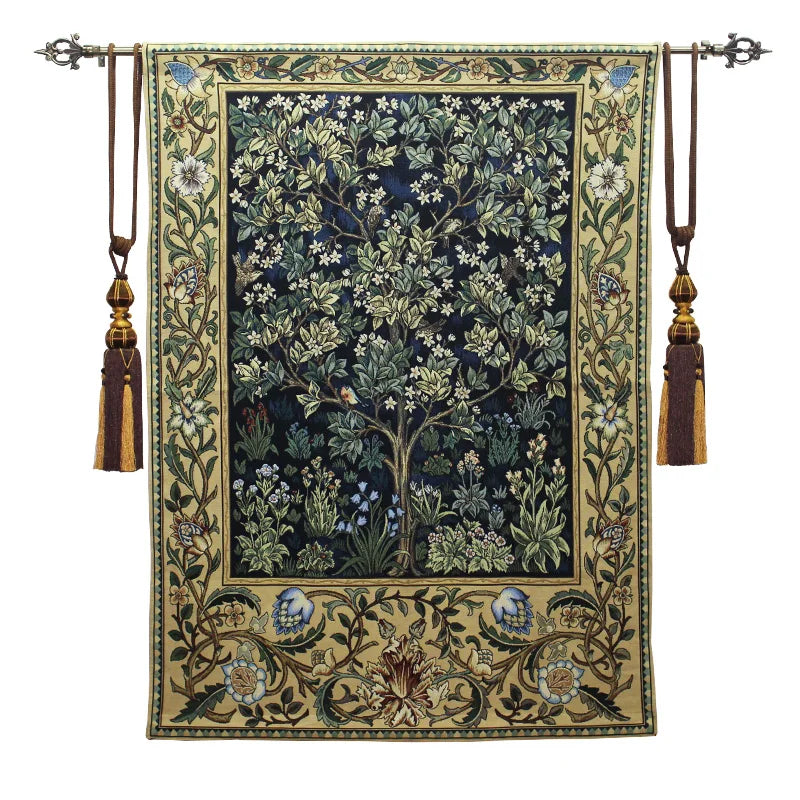 Home Textile Decoration Tapestry William Morris - Tree of life Green Belgium 89*68cm Wall Hanging Painting PT-35