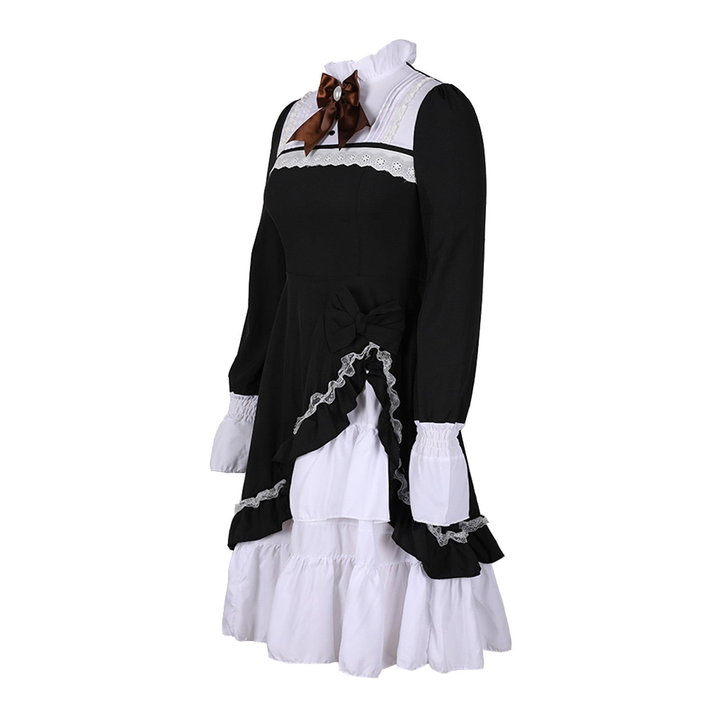 Gothic Lolita Dress For Women Cute Girls Lovely Maid Dress Vintage Ruffles Lace Medieval Elegant Party Dresses Cosplay Costume