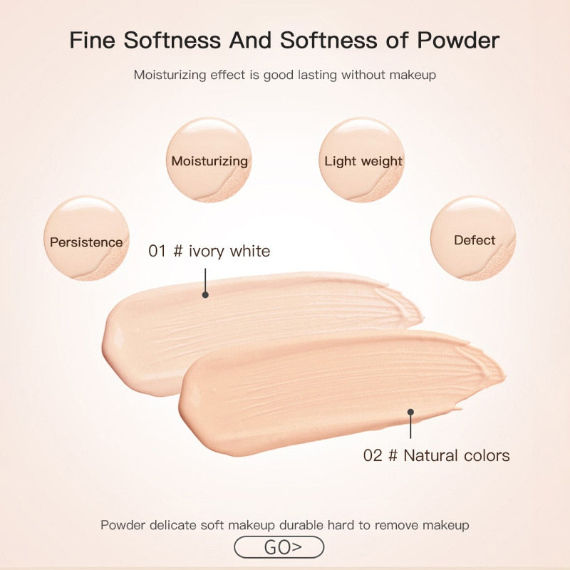 Air Cushion Mushroom Head CC Cream Concealer Whitening Concealer Moisturizing BB Cream Makeup  Up with Mushroom Puff TSLM1