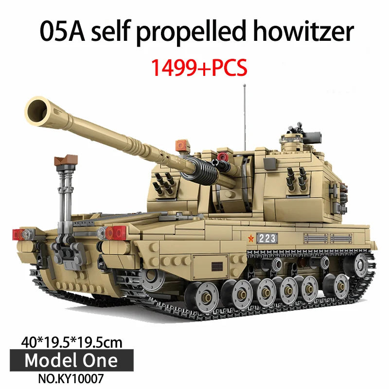 3846+PCS KAZI German 800MM ‘Dora’ Train Gun Military Artillery Building Blocks Boy Assembled Toys Parent-child Model Tank Series
