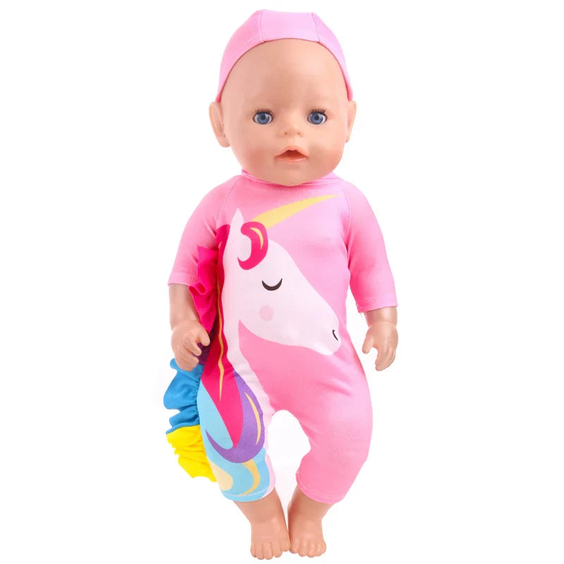 43 Cm Boy American Dolls Uniforms Unicorn Queen Born Baby Toys 18 Inch Doll Gift f41