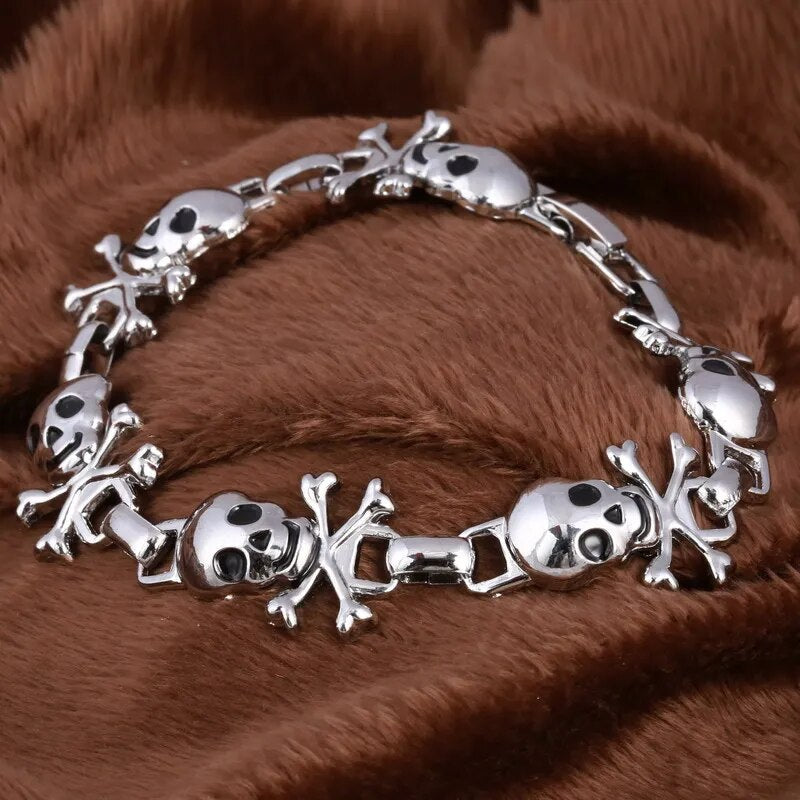 Black Fire Dragon Beads Bracelets Men Vintage Halloween Jewelry Alloy Metal Bracelets&Bangles Homme Drop Shipping