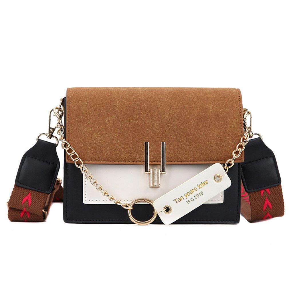 2021 New Handbags for Women Fashion Ins Ultra Fire Retro Wide Shoulder Strap Female Messenger Bags Simple Ladies Crossbody Bags