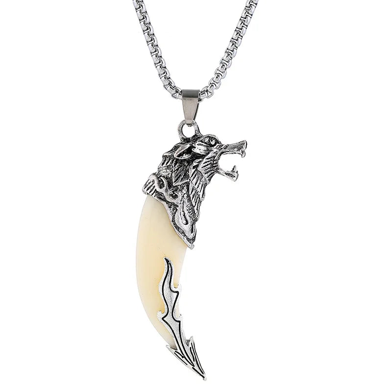 Personality Men's Women's Jewelry Vintage Cross Angel Wing Pendant Necklace  Long Stainless Steel Necklace Charms