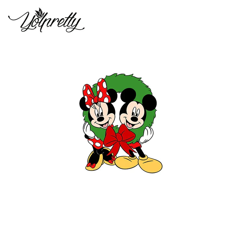 Christmas Mickey Mouse Minnie Pluto Cartoon Acrylic Brooches Resin Epoxy Acrylic Badge