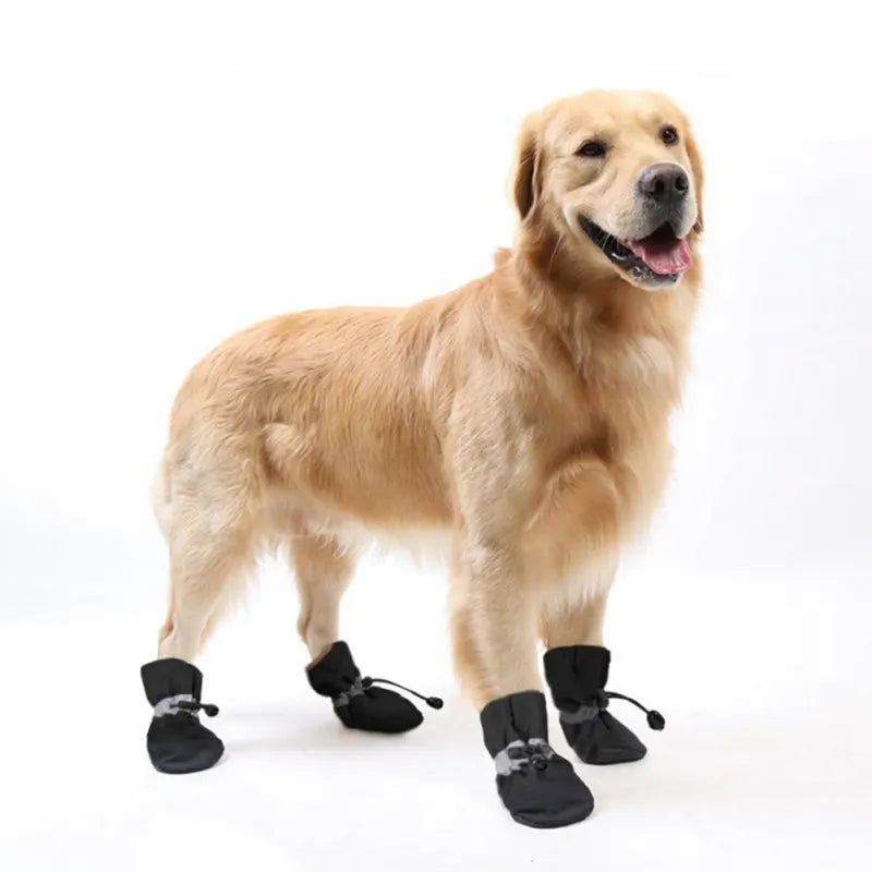 Winter Warm Pet Dog Shoes 4pcs/set Waterproof Antiskid Puppy Shoes for Small Medium Dogs Anti-slip Rain Snow Boots Pet Protectio