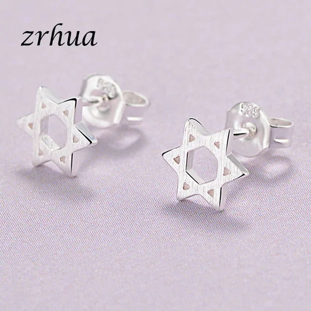 Newest 925 Sterling Silver Needle Women's Jewelry Cute Chic Stud Earrings for School Girls Kids Lady Birthday Gifts S925 Stamp