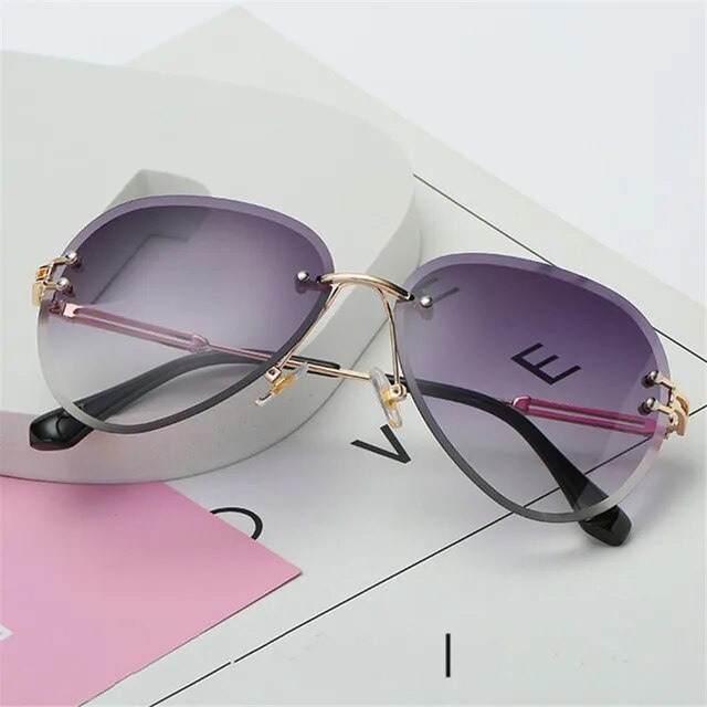 Mirror Sunglasses For Women 2021 Retro Glasses Women's Sunglasses Metal Points Polit Sun Glasses Lunettes femme oculos UV400