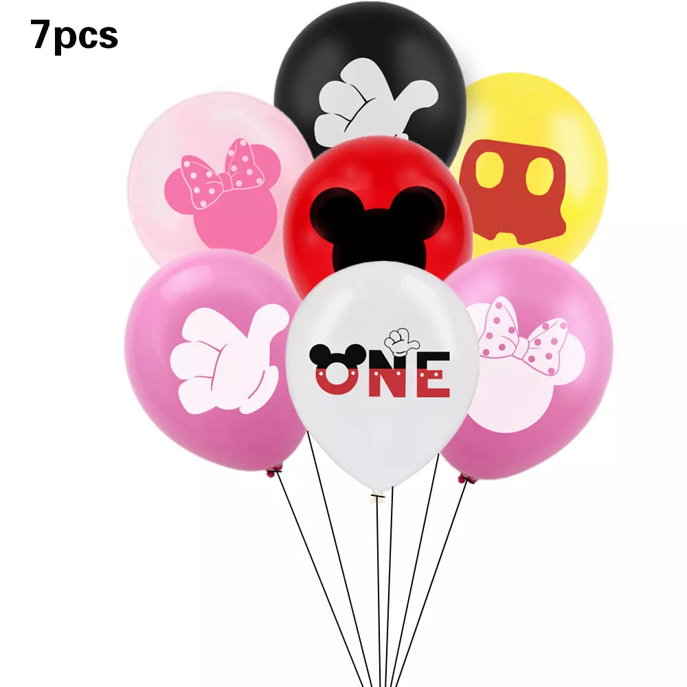 Disney Minnie Mouse 1st birthday decor baby girl favor Party decor for baby girl diy birthday balloon decor baby shower gifts