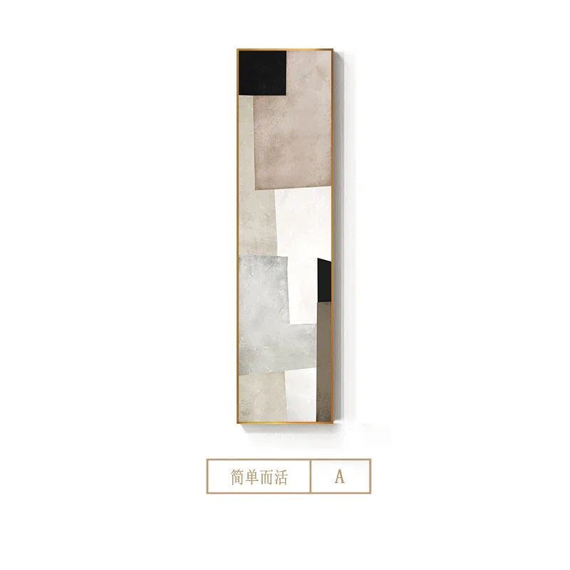 Geometric Abstract Painting Modern Industrial Style Canvas Poster Print Minimalist Wall Art Pictures for Living Room Hotel Decor