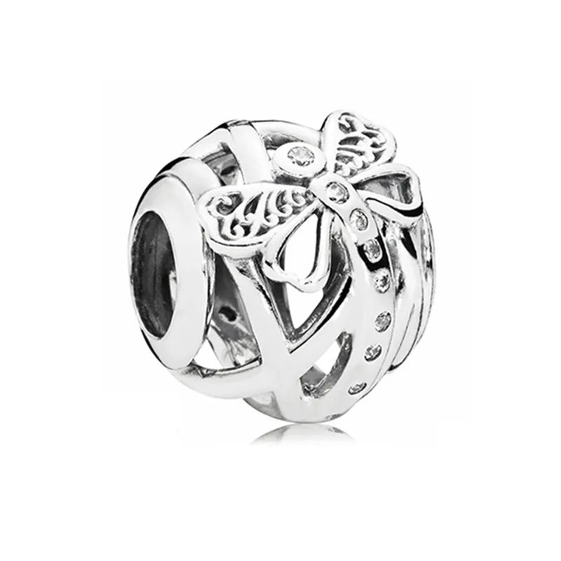 New Animal Footprint Musical Note Safety Chain Crown Boy Pendant Fits Pandora Charm Bracelet DIY Women's Original Beading Gifts