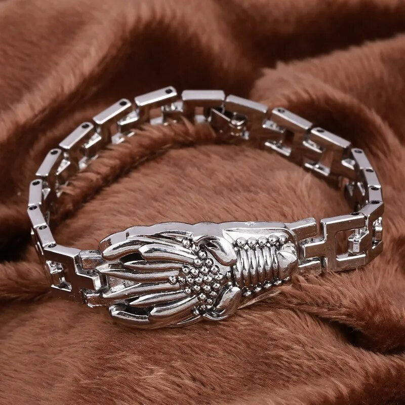 Black Fire Dragon Beads Bracelets Men Vintage Halloween Jewelry Alloy Metal Bracelets&Bangles Homme Drop Shipping