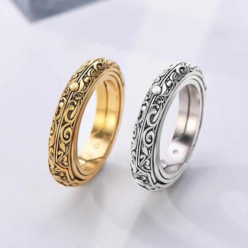 Astronomy Ball Rings Openable Rotate Sphere Cosmic Planet letter Ring Women Fashion Jewelry 7-12 Size