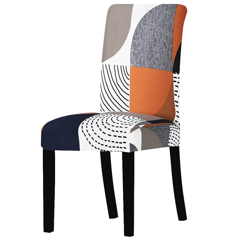 Chair Cover Printed Stretch Anti-dirty Elastic Seat Cover used For Wedding Party Home Kitchen Dining Room office living room