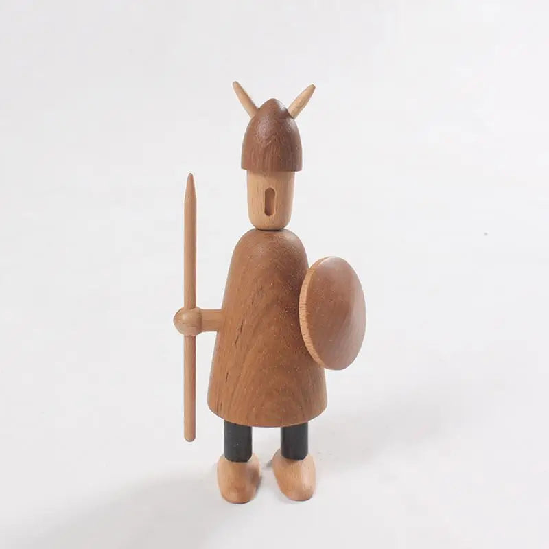 Original Wood Carving Vikings Home Decoration as for Creative Christmas Birthday Gift to Decor Interior Living Room  Figurines