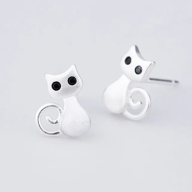 Newest 925 Sterling Silver Needle Women's Jewelry Cute Chic Stud Earrings for School Girls Kids Lady Birthday Gifts S925 Stamp