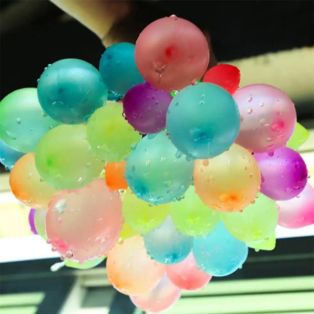 111pcs Multicolor Latex Filling Water Balloon Kids Summer Outdoor Beach Toy Easy Kit Latex Filling Water Bomb Ball Fight Games