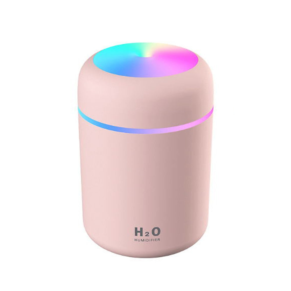 Portable 300ml Humidifier USB Ultrasonic Dazzle Cup Aroma Diffuser Cool Mist Maker Air Humidifier Purifier with Romantic Light