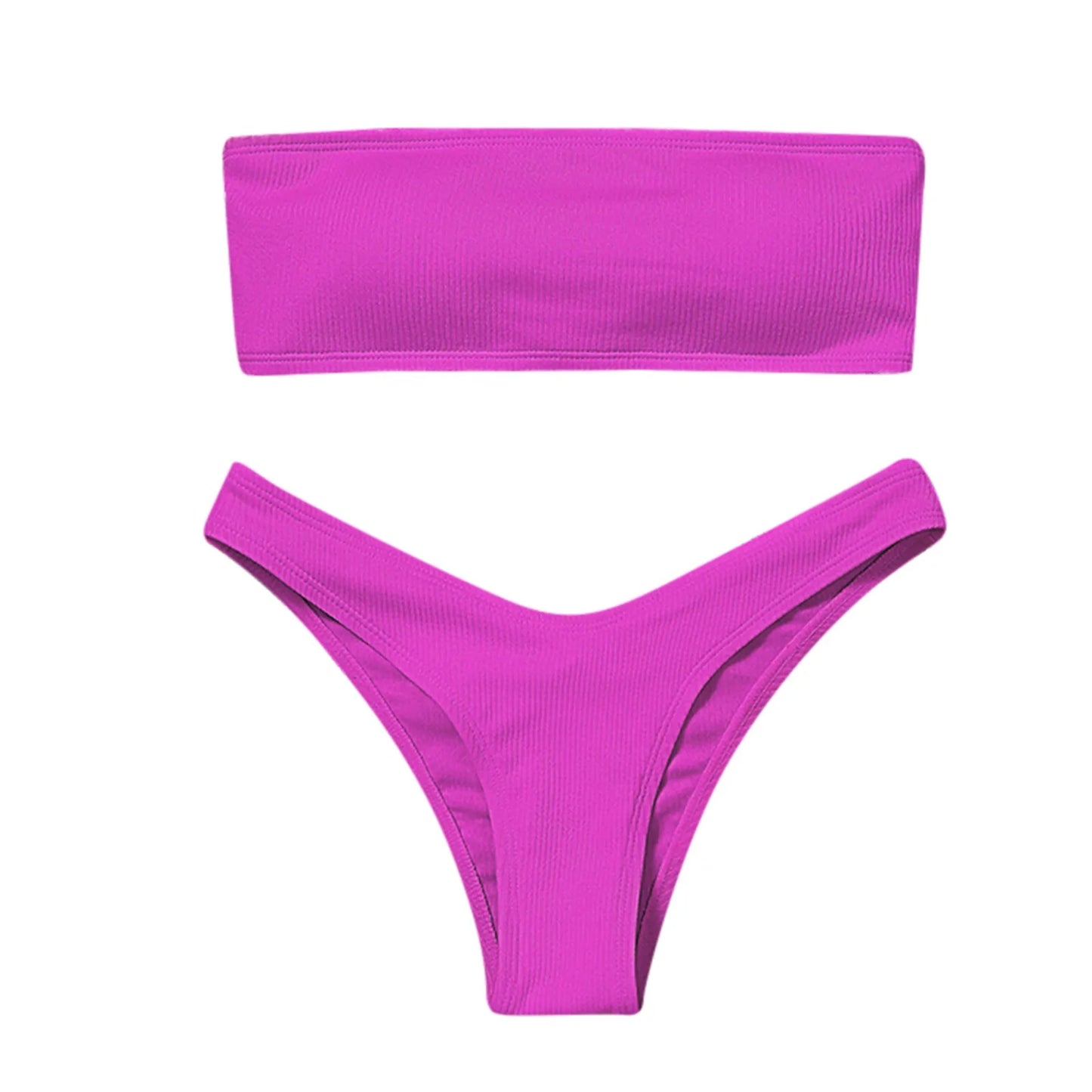 Two Piece Swimsuit Women Sexy Bikini Set Ruffle High Waisted Swimsuits 2 Piece Women's Bikini High Waisted Tummy Control New LW