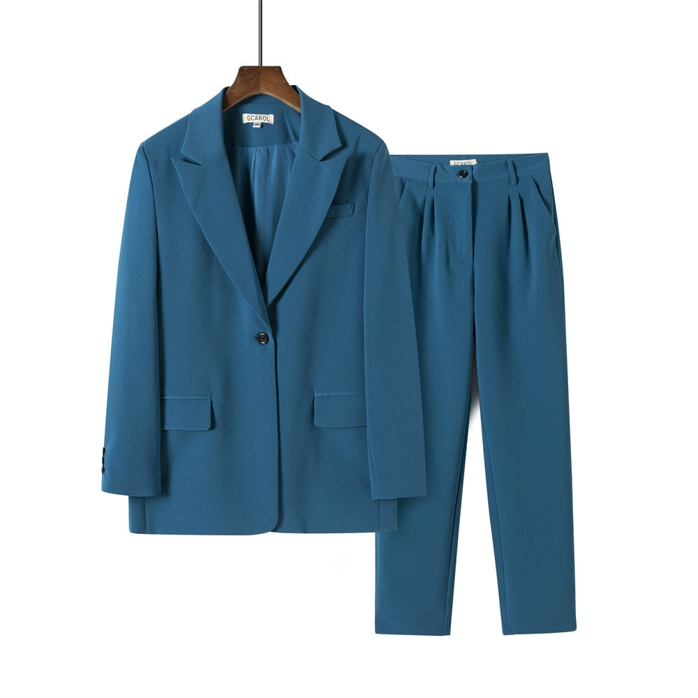 EtherealBe Blue Tailored office wear pantsuit for women
