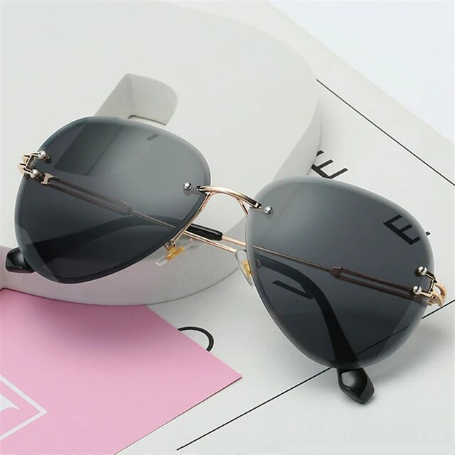 Mirror Sunglasses For Women 2021 Retro Glasses Women's Sunglasses Metal Points Polit Sun Glasses Lunettes femme oculos UV400