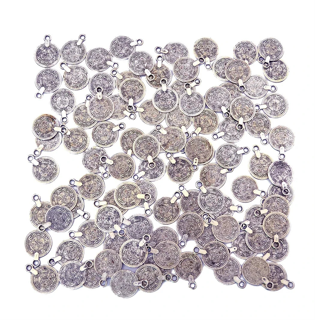 Gypsy Bohemian Hippie Beach Chic Carving Coin Charm Statement Necklace Accessories Festival Tibet Tribal Ethnic Turkish Jewelry