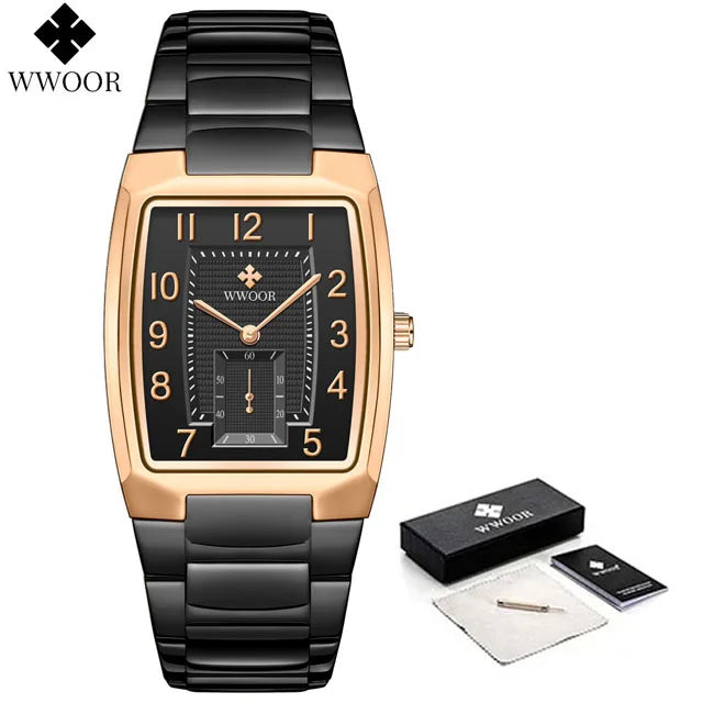 WWOOR Women Watches Gold Casual Ladies Quartz Watch Top Brand Luxury Waterproof Stainless Steel Women's Watches Relogio Feminino