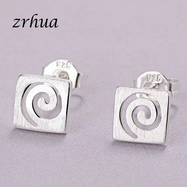 Newest 925 Sterling Silver Needle Women's Jewelry Cute Chic Stud Earrings for School Girls Kids Lady Birthday Gifts S925 Stamp